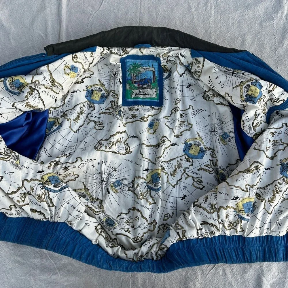 Vintage‎ Blue Overland Outfitters Suede Leather Jacket 